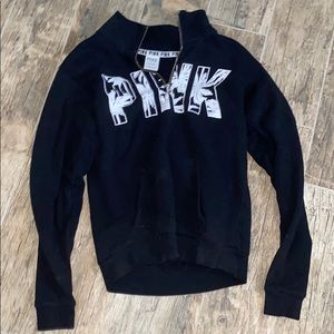 PINK quarter zip sweater